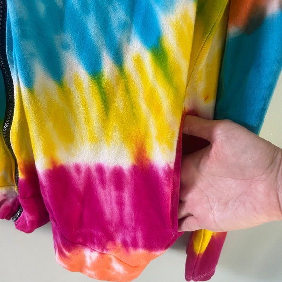 Tie-dye zip up long sleeve hoodie - Picture 3 of 3